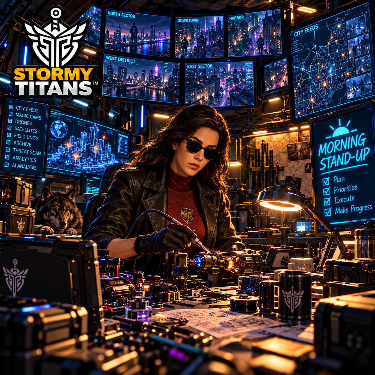 Stormy Titans Morning Stand-Up character artwork