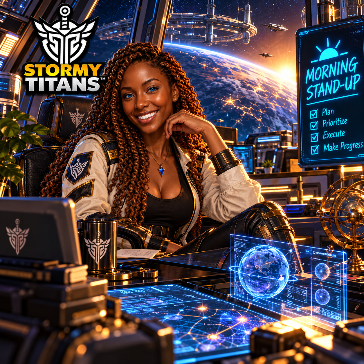 Stormy Titans Morning Stand-Up character artwork